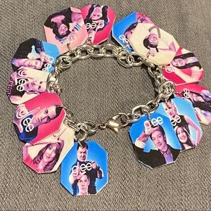 Vintage Retro Handmade GLEE Shrink Plastic Bracelet shrinky dink OOAK